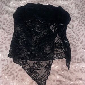 Elegant Black Lace Scarf